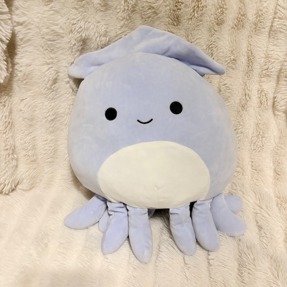 Squishmallow Stacy the Squid – 12” Plush| No Tag | Pastel Blue Squid | - Picture 2 of 6